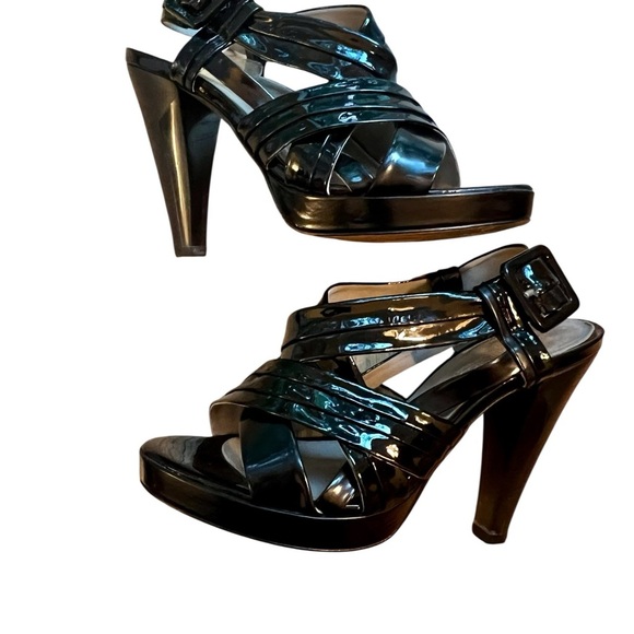 Fashionista Black Patent Heels with Lucite Detail – Size 8 - Picture 2 of 4